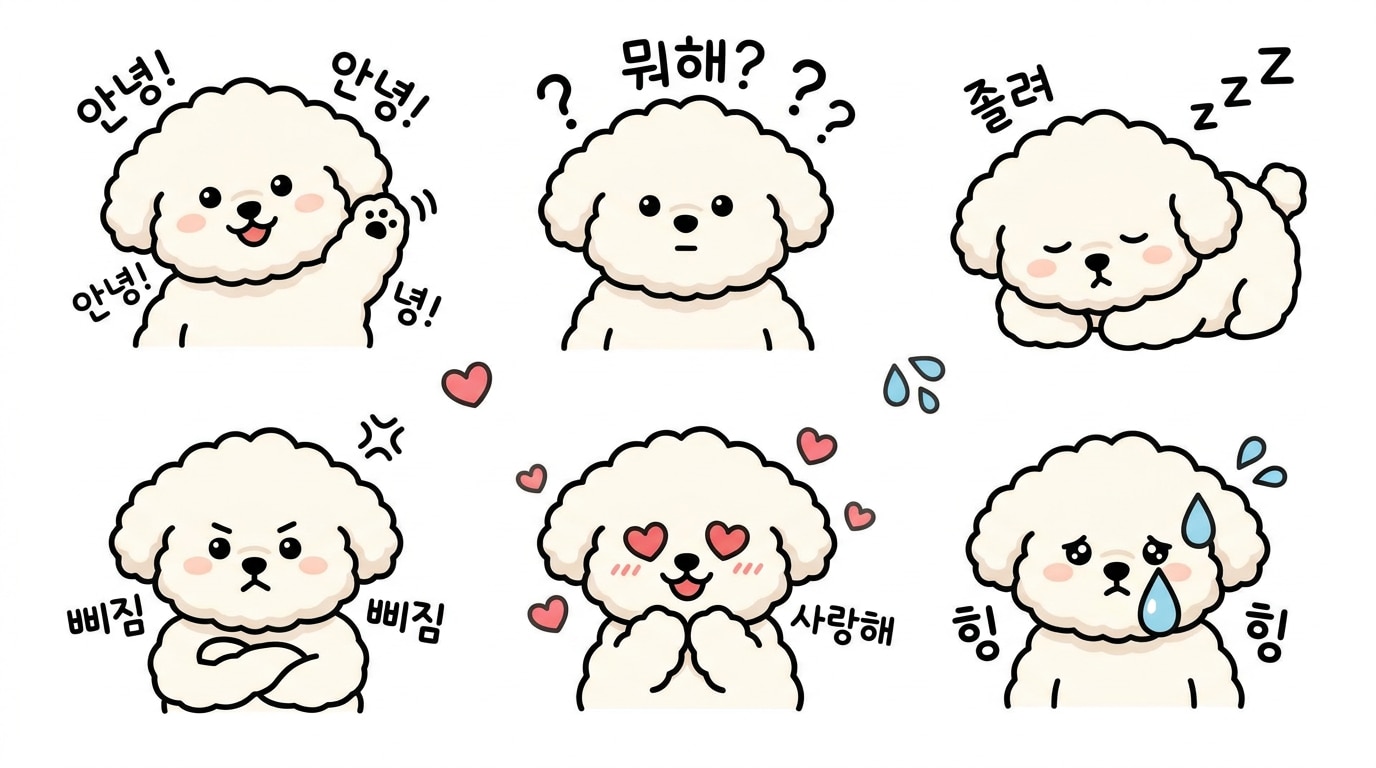 AI 강아지 이모티콘
